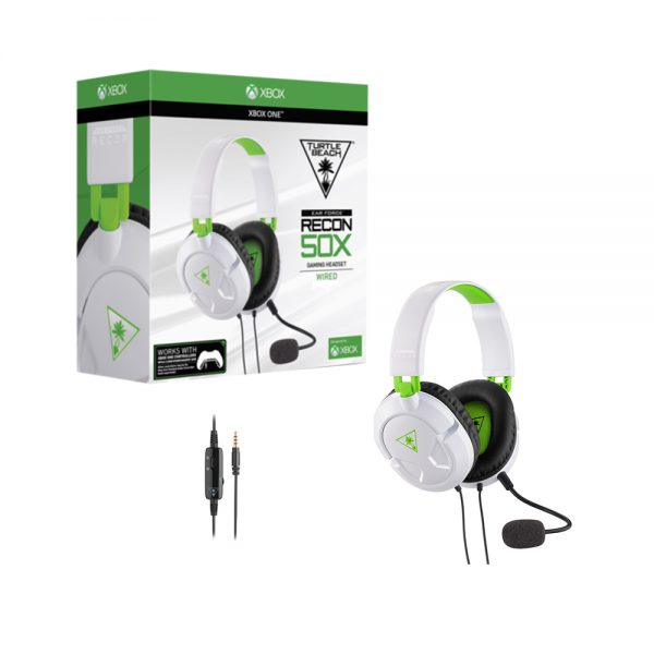 Turtle Beach Recon 50X White With Green Trim Headset